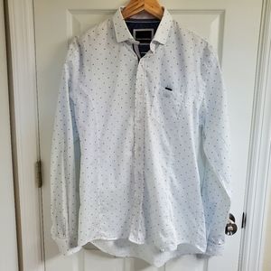 BUCKLE EightX Button Down Dress Shirt Size L Classic Fit Contrast Flip-Cuff